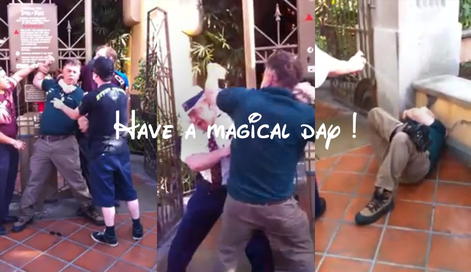 Fight disneyland disney below english