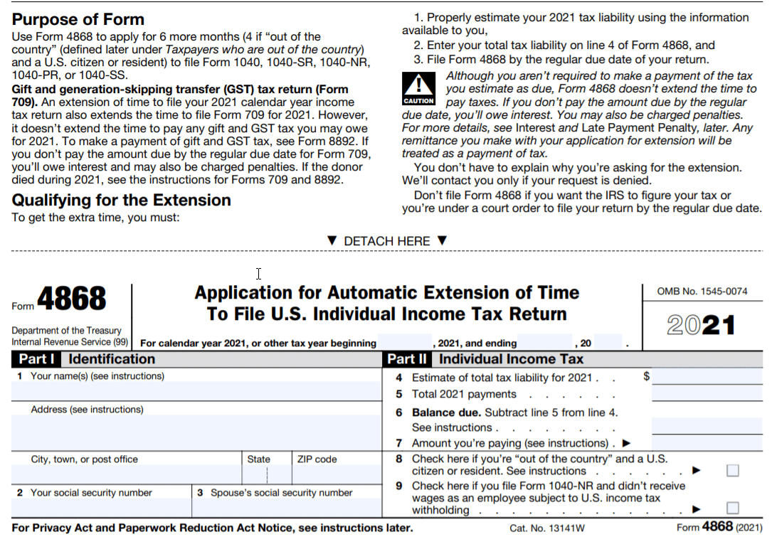 What are the penalties for not filing an extension by October 2024