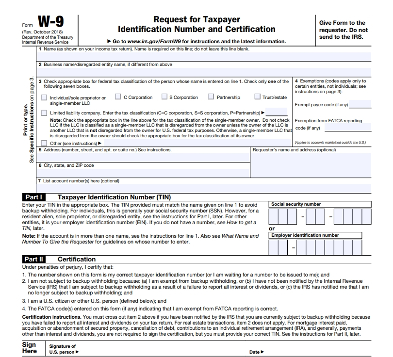 W9 Form October 2024 deadline for filing